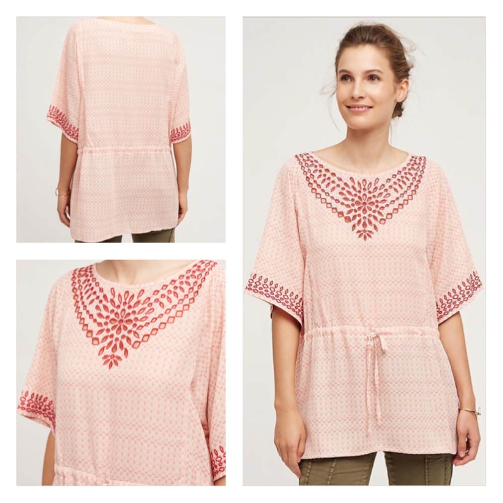 One September Anthropologie Euphemia Peasant Top